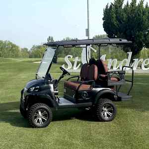 Hoogwaardige 2+2-persoons elektrische golfkar met vierwielaandrijving, straatlegaal, sfeerverlichting, 5kW vermogen, 70-90km bereik, groothandel - Product Image 1