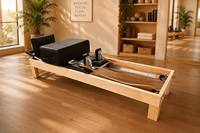 Reformer de Pilates classique en bois d'érable massif, réglable et durable, pour studio professionnel