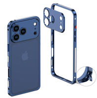 Coque de protection en métal ultra-fine avec cadre en aluminium pour iPhone 18 Pro Max 17 Air 16 15 14 13 12 Pro Max avec protection d'objectif en alliage métallique