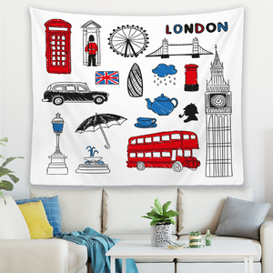 <span class=keywords><strong>Tapisserie</strong></span> décorative de mur de style britannique de Londres à la maison décorative <span class=keywords><strong>vintage</strong></span> - Product Image 3