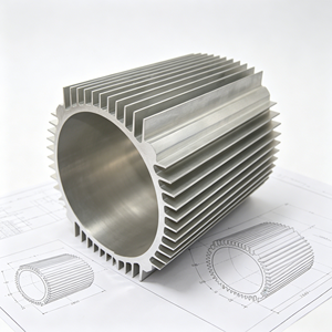 Perfil de Extrusión de Aluminio 6061 Pulido para Disipador de Calor de Servidor - Product Image 1