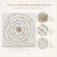 Vente chaude Moderne De Luxe Abstrait Géométrique Dart Style Peinture Blanc Pur avec 3D Texture Épaisse pour Salon Mur Art