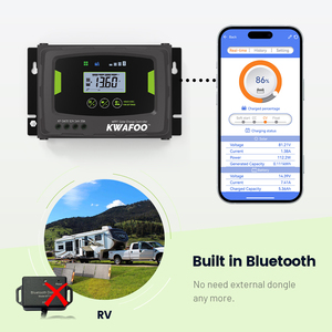 Bộ điều khiển sạc pin năng lượng mặt trời <span class=keywords><strong>MPPT</strong></span> 20A 12V/24V với pin Lithium-ion, ổn áp sạc 72V, bảng giá cạnh tranh - Product Image 2