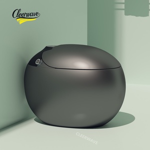 WC intelligent électrique noir au design moderne, avec bidet intégré, chasse d'eau automatique intelligente et réservoir chauffant – Meilleures ventes - Product Image 3