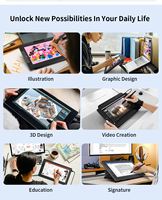 Stylet de dessin numérique VEIKK VK1200V2 avec 16384 niveaux de pression, tablette graphique avec écran pour ordinateur portable et ordinateur de bureau
