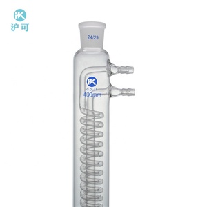Vetreria di laboratorio 300 millimetri boro 3.3 laboratorio Condensatore reflusso con a spirale tubo interno a terra standard bocca - Product Image 3