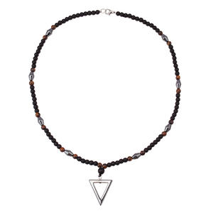 Collar con Colgante Magnético de Estilo Étnico, Cuentas de Ojo de Gato Negro y Ojo de Tigre, Joyería Geométrica, Regalo - Product Image 4