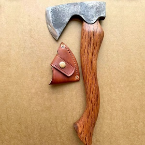 Hache polyvalente en acier au manganèse <span class=keywords><strong>MY6</strong></span>, manche en bois de châtaigne, hache à abattre, utilisation en camping, survie, coupe du bois, outil de hachage de cuisine - Product Image 3