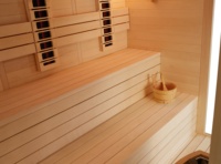 MEXDA Sauna sec en bois de cèdre rouge pour 6 à 8 personnes, sauna infrarouge lointain, sauna sec intérieur WS-1805