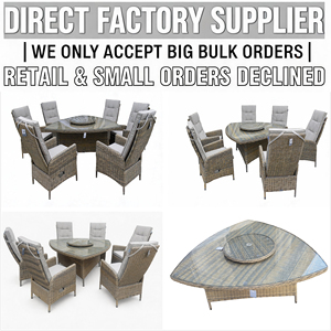 6-Seater <b>Outdoor</b> Rattan Dining Set with Comfortable <b>Foldable</b> Design Commercial Grade Furniture for Courtyard & Hotel Use OEM - Product Image 3