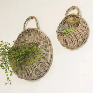 Macetas tejidas, cestas de bambú para colgar en la pared, cestas colgantes para flores, cestas colgantes de ratán para orquídeas en el balcón, cestas de bambú - Product Image 1