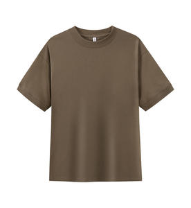 T-shirt unisexe tendance en coton, coupe oversize, épaules tombantes, col rond, manches courtes, avec logo imprimé et broderie personnalisée – Collection Classique - Product Image 6