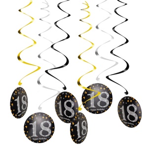 6 Pezzi Decorazioni a Spirale per Festa di <span class=keywords><strong>Compleanno</strong></span>, 30 40 50 60 70 Anni, Ornamenti Appesi per 60° <span class=keywords><strong>Compleanno</strong></span> - Product Image 2