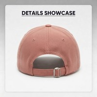 Casquette de baseball personnalisée à 6 panneaux, broderie de lettres, sergé de coton, réglable, unisexe, rose
