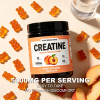 Complément alimentaire pour adultes en marque privée, créatine en gommes, 60 gommes, booster de force et de croissance musculaire, sans sucre, bonbons gommeux