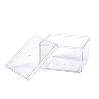 Gobelets à dessert carrés, mini, en plastique, jetables, transparents, pour emporter, boîtes de service pour pudding, mousse, yaourt, parfait