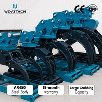 We-Attach WGL03P Mini pelle hydraulique rotative avec grappin à bois pour excavateur de 5 à 10 tonnes