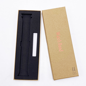 กล่องบรรจุภัณฑ์สายนาฬิกาสีดำสำหรับ <span class=keywords><strong>Apple</strong></span> <span class=keywords><strong>Watch</strong></span> band <span class=keywords><strong>NATO</strong></span> พร้อมโลโก้สีทอง - Product Image 2