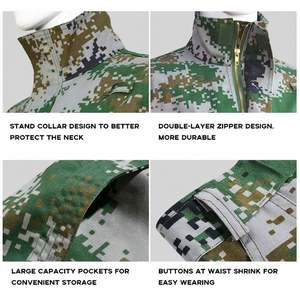 Uniforme d'entraînement tactique à carreaux résistant à la déchirure respirant pour la sécurité extérieure Uniforme de travail de camouflage en gros - Product Image 6