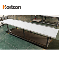 Fabricant chinois de dalles de comptoir en pierre de quartz blanc Calacatta, surface brillante pour plan de travail de cuisine
