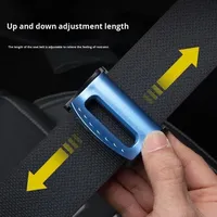 Clip de ceinture de sécurité de voiture ABS à 2 points, limiteur de boucle de ceinture de sécurité avec réglage fixe, accessoire intérieur de voiture
