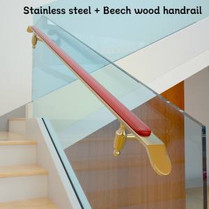 Main courantes murales, accoudoirs de chaise Emmas, garde-corps d'<span class=keywords><strong>escalier</strong></span> en verre, versions murales, garde-corps d'<span class=keywords><strong>escalier</strong></span> en verre - Product Image 1