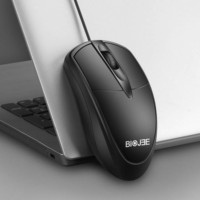 Mouse Kantor USB E100 Tahan Lama Desain Ergonomis 3D Berkabel untuk Laptop PC Kantor