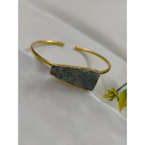 Handmade <b>Fashion</b> <b>Cuff</b> <b>Bracelet</b> Adjustable Open Design with Rough Natural Gemstone Wholesales Bulk Product Stone Bangle <b>Bracelet</b> - Product Image 1