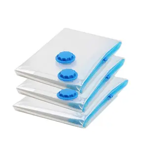 Sacco <span class=keywords><strong>Sottovuoto</strong></span> <span class=keywords><strong>per</strong></span> Vestiti con Valvola Bordo Trasparente Pieghevole Compresso Organizer da Viaggio Salvaspazio - Product Image 1
