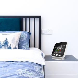 Led mini máy tính để bàn dm89 tuya Wifi CO2 Detector ndir cảm biến ABS chất liệu tự động phát hiện chất lượng không khí Màn hình máy phân tích khí - Product Image 5