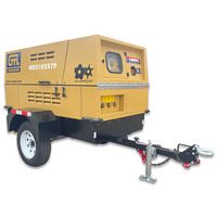 Compresseur d'air diesel mobile fourni par l'usine GTL, de 55 CFM à 1250 CFM, avec moteur Cummins / Perkins