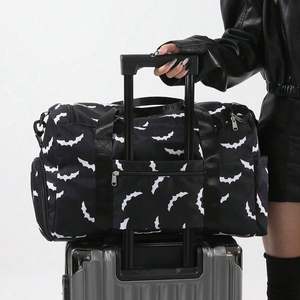 Bolsa de viaje personalizada con estampado de murciélago, bolsa deportiva de lona con compartimento para zapatos, bolsas de gimnasio impermeables para ejercicio - Product Image 4
