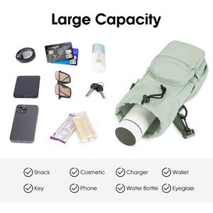 Travel Reusable Drink <b>Bottle</b> Crossbody Bag Insulated <b>Water</b> <b>Bottle</b> Carrier Bag With Adjustable <b>Strap</b> - Product Image 5
