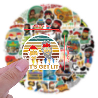 55PCS Stiker Lucu USA Comedy Bros Cheech and Chong