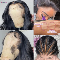 Perruque HD sans colle 13x6 en cheveux naturels vietnamiens bruts de 40 pouces, pré-épilée, avec dentelle frontale complète, cheveux humains, ondulée, bouclée, fournisseur