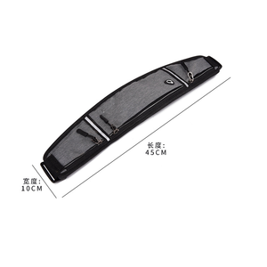 Riñonera Deportiva Ultrafina para Correr, 5 Colores, Diseño Curvo Ajustado al Cuerpo, Bolsillos Dobles con Cremallera, Orificio para Auriculares, Tira Reflectante, Anillo en D - Product Image 2