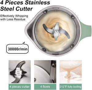 Licuadora Eléctrica Comercial Automática, Mini Licuadora Portátil de Acero Inoxidable para Bebés, Máquina para Hacer Leche de Soya en Casa - Product Image 4