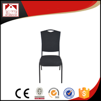Chaise de banquet empilable en gros avec structure métallique, sièges rembourrés pour mariages et événements hôteliers