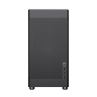 GAMEMAX MeshBox PRO BK - Caja de PC para Juegos ATX de Torre Completa con Ventilador de 12 cm y Panel Frontal de Malla de Acero para Fuente de Alimentación ATX