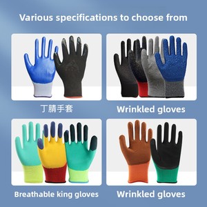 <span class=keywords><strong>Guantes</strong></span> de Protección Laboral de Nitrilo, Transpirables, Sin Látex, Antideslizantes, Resistentes al Desgaste, para Manipulación en Almacenes y Obras - Product Image 3
