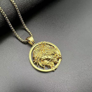 Collar con Colgante de Acero Inoxidable con Baño de Oro de 18k PVD, Diseño 3D de Mitología Occidental, Estilo Hip Hop, Nuevo y en Oferta <span class=keywords><strong>2026</strong></span> - Product Image 1