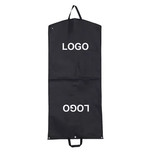 गर्म बिक्री व्यापार यात्रा बड़े यात्रा परिधान बैग के साथ जिपर, 40/50 इंच पोशाक कपड़े कवर गैर बुना सूट भंडारण बैग आदमी के लिए