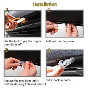 Luz de Bienvenida para Puerta de Coche con Proyector Láser LED, Accesorios para Automóviles Dodge Charger, Avenger, Magnum, SRT Hellcat Ghost - Product Image 5