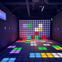 Sol interactif LED pour jeux, résistant, étanche IP65, 30x30cm, détection de pression, Jump Grid Floor Is Lava pour salle de jeux