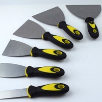 Grattoir à carbone bicolore en plastique avec poignée perforée, spatule à mastic en acier inoxydable, directement de l'usine