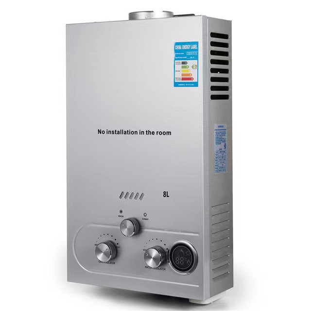 Gas Natural Tankless Boiler Portable Bath Wall Mounted Hot Water Heater Flue Exhaust Instant LPG Gas Geyser