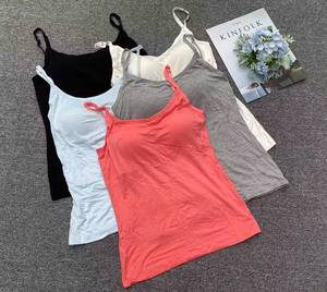 Femmes <span class=keywords><strong>sans</strong></span> manches été haut court <span class=keywords><strong>sans</strong></span> couture confortable Bralette débardeur glace soie <span class=keywords><strong>gilet</strong></span> Lingerie sous-vêtements - Product Image 1