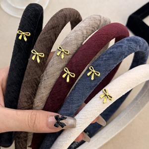 إكسسوارات شعر صغيرة على الطراز الكوري للخريف والشتاء عالية الشكل مخملية ضيقة وبسيطة ومتعدد الاستخدامات موديل جديد - Product Image 2