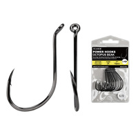 Hameçons de pêche en eau salée TEASER Octopus Beak Strong Pressing Blade Point 201105, à pointe inversée, en acier forgé à haute teneur en carbone, OEM