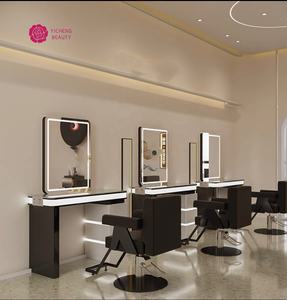 Yicheng Beauty Entrega rápida Espejo de doble cara con luz LED Espejo de maquillaje Muebles de peluquería de salón con el mejor precio - Product Image 6